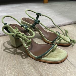Alohas Green Block Heel